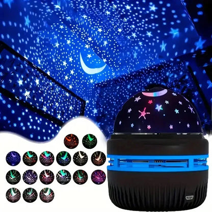 🌌 USB Starry Sky Projector Lamp 🌌 Moon • Stars • Atmosphere Light