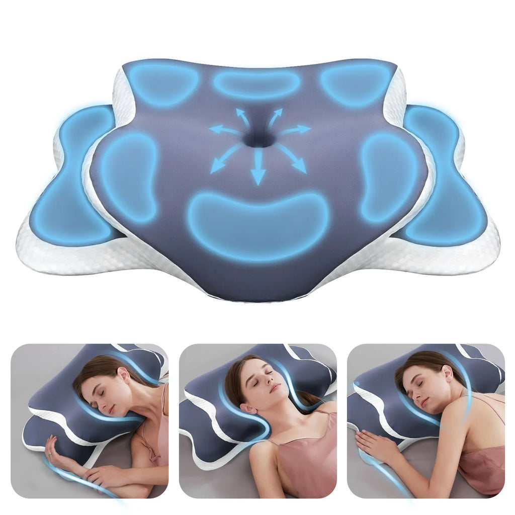 ✨ Ergonomic Memory Foam Pillow ✨ Neck Relief • Contour Support • All Sleep Styles