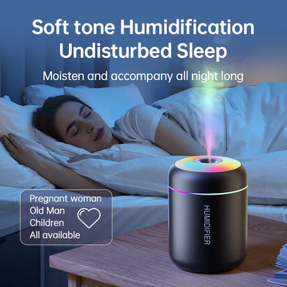 💧 Mini USB Air Humidifier 💧 Aroma Diffuser • LED Light • Touch Control