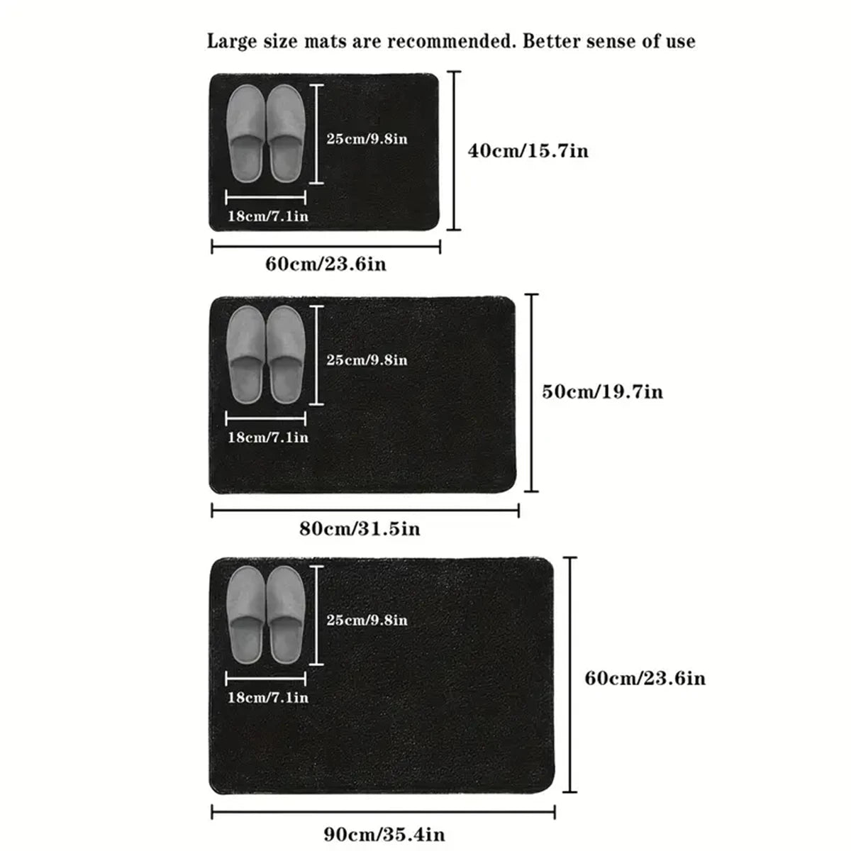 🚿 3D Non-Slip Bathroom Mat 🚿 Absorbent • Quick Dry • Washable
