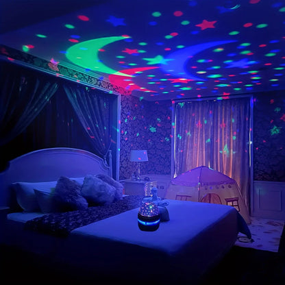🌌 USB Starry Sky Projector Lamp 🌌 Moon • Stars • Atmosphere Light