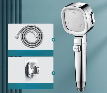 🚿 High Pressure 3-Mode Shower Head | 💧 Water Saving + ⏸ One-Key Stop