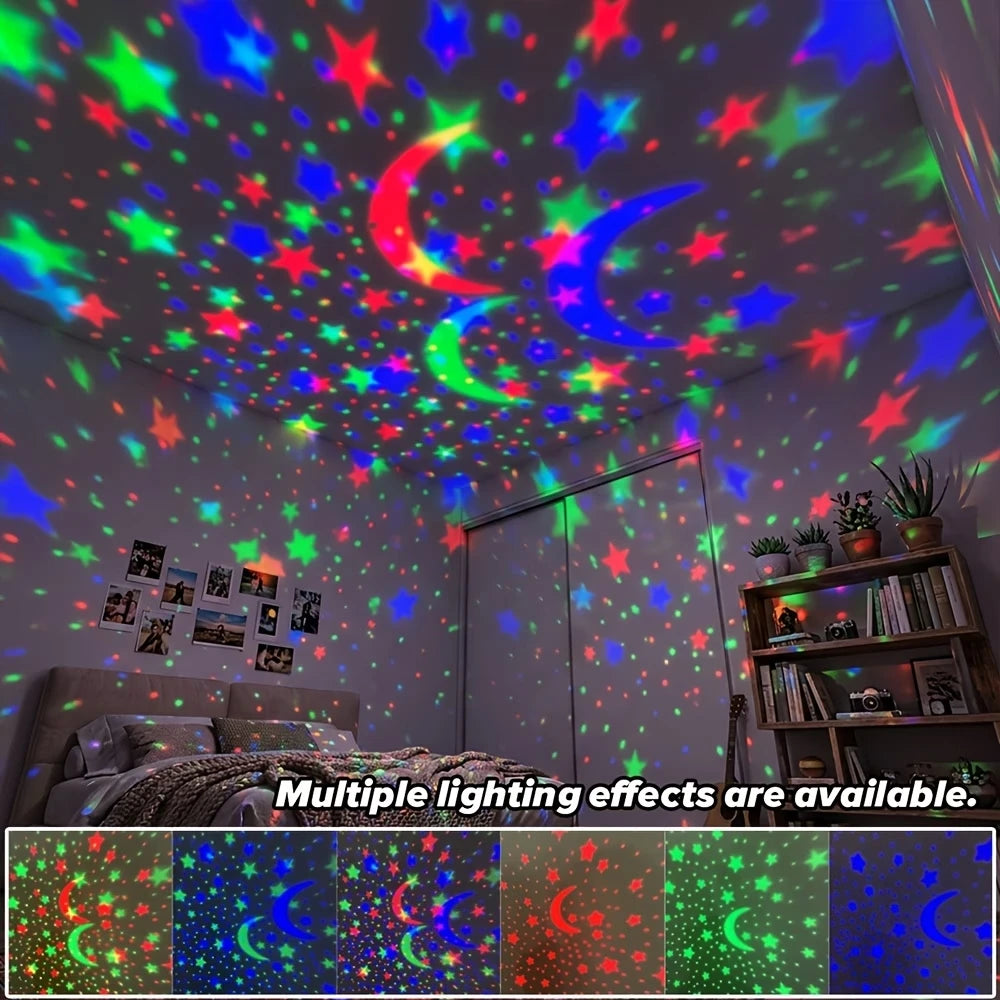 🌌 USB Starry Sky Projector Lamp 🌌 Moon • Stars • Atmosphere Light