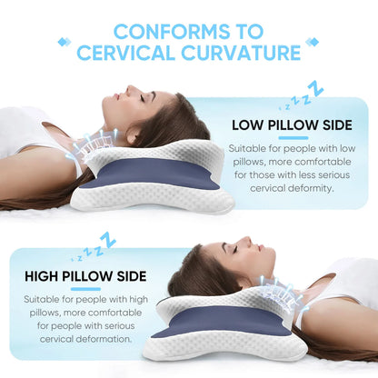 ✨ Ergonomic Memory Foam Pillow ✨ Neck Relief • Contour Support • All Sleep Styles