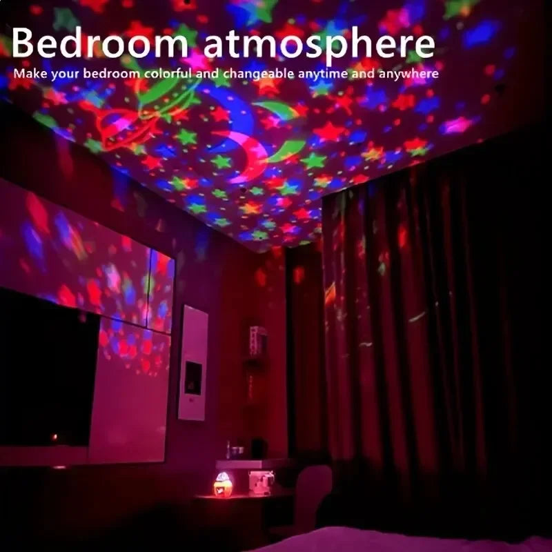 🌌 USB Starry Sky Projector Lamp 🌌 Moon • Stars • Atmosphere Light